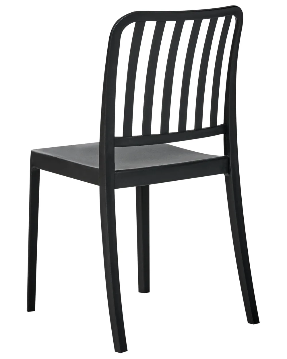 Set of 4 Garden Chairs SERSALE Synthetic Material Black_984933