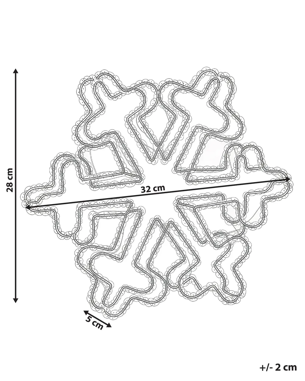 Outdoor Decoration LED SILVERAN 28 cm Snowflake White_1020643