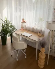 Työpöytä VITRION 120 cm x 60 cm Vaaleanruskea/valkoinen_1186286