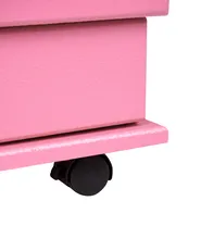 Skåp EDGAR 89 cm Rosa med hjul_1064638