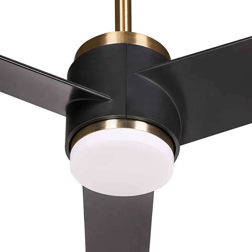 Ceiling Fan with Light TROUT with Remote LED Black_1133558