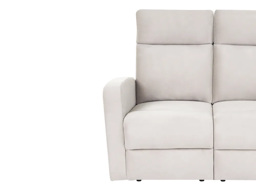 Manuell reclinersoffa 2-sits VERDAL Inklusive fotstöd Sammet Beige_1081128