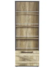 4 Tier Bookcase SALTER 163 cm Brown/ Black_778371