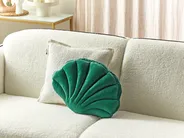 Throw Cushion CONSOLIDA 47 x 35 cm Velvet Emerald Green Solid_889208