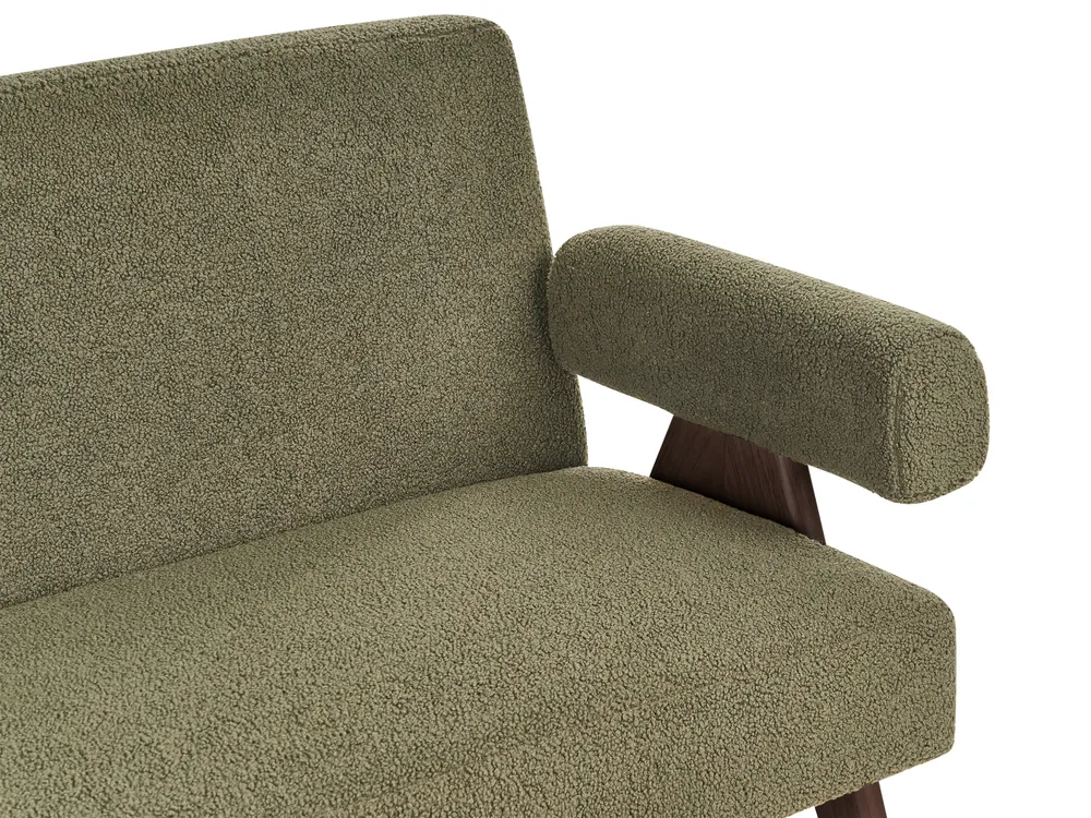 Soffa 2-sits TAMRE Bouclé Grön/ Mörkbrun_985238