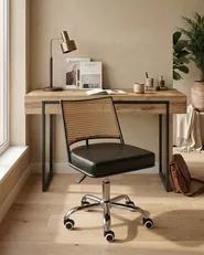 Desk Chair NOME Faux Leather Black_997594