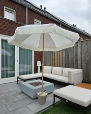 Gas Fire Pit HEKLA Concrete Light Grey_989079