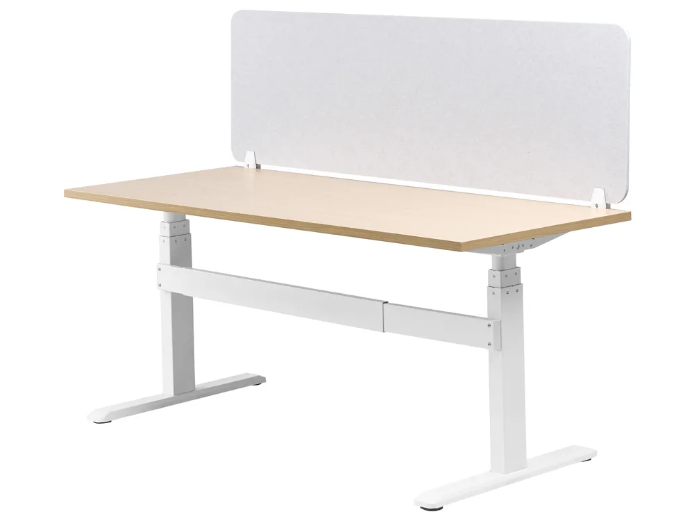 Skillevegg for skrivebord SPLIT 160 x 50 cm Off white_1015205