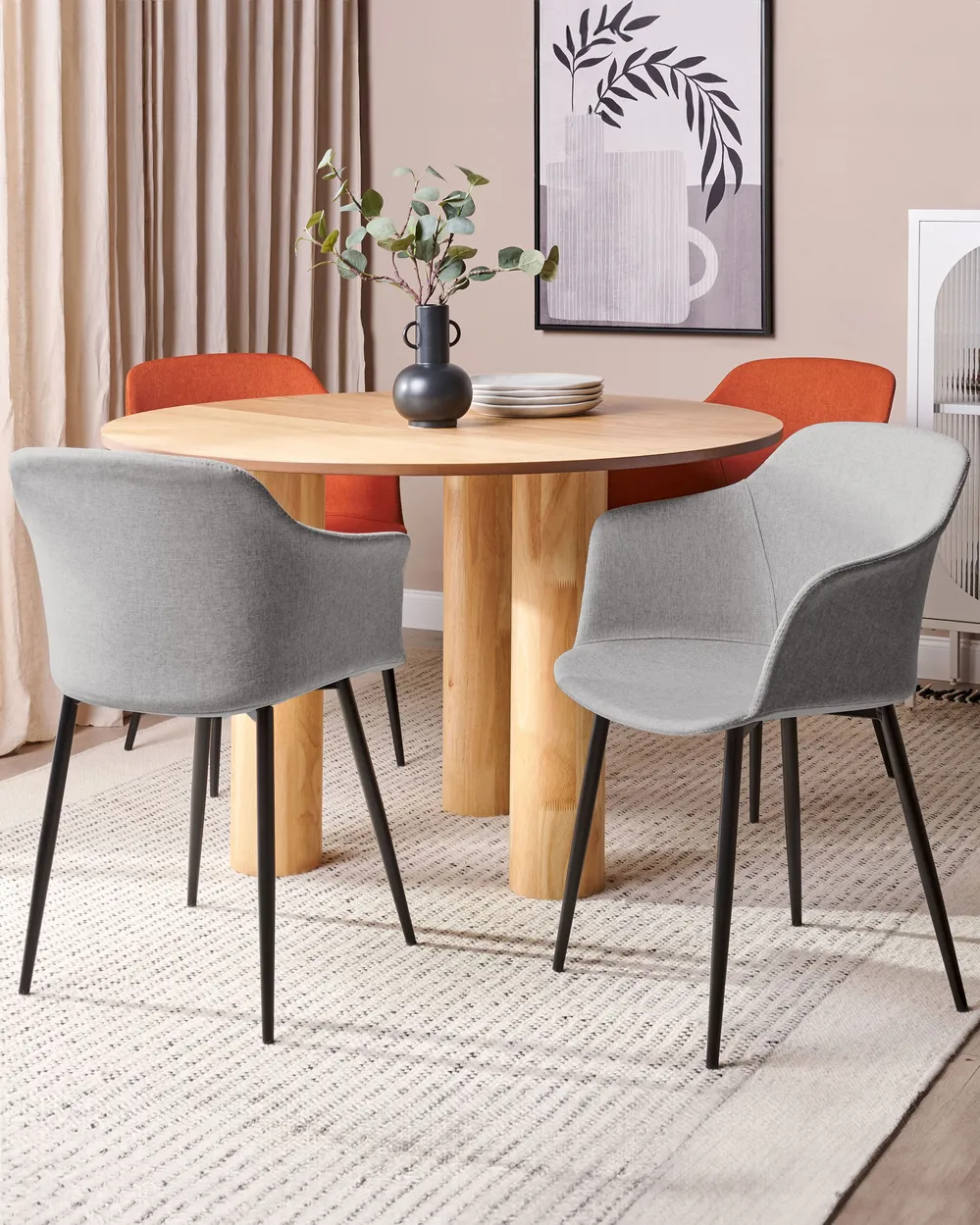 Set of 2 Dining Chairs ELIM Light Grey