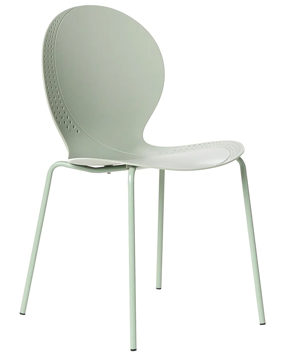 Set of 4 Garden Chairs MILOS Stacking Light Green_1043576