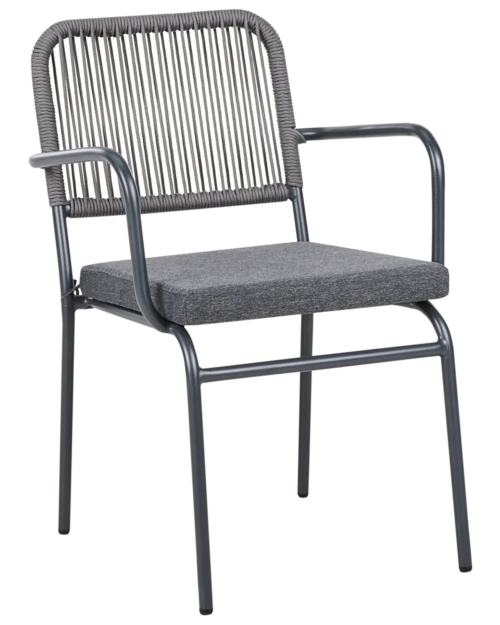 Puutarhatuolisetti pehmusteilla 8 kpl TACENO Metalli Harmaa_1007838