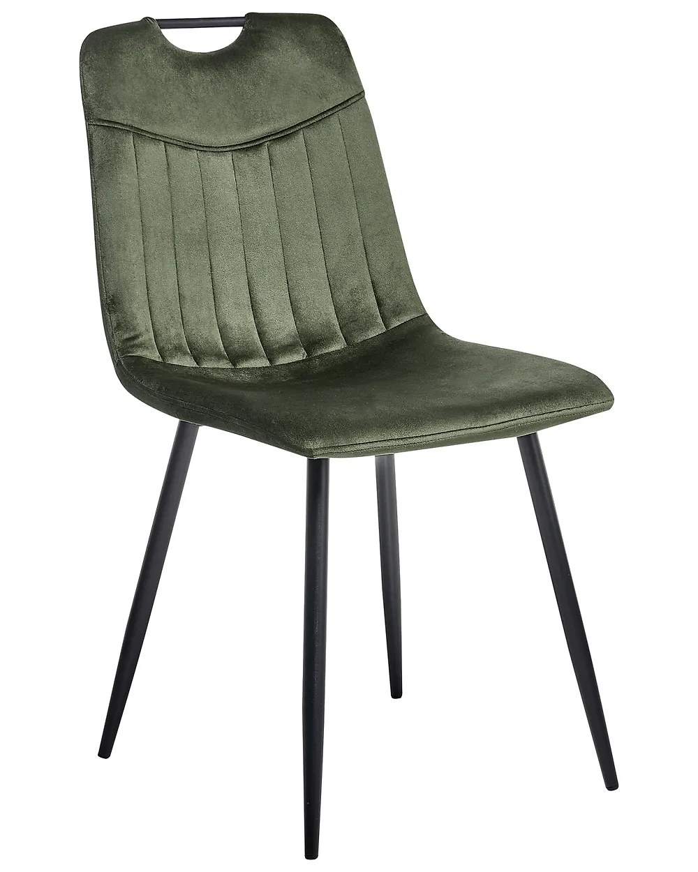 Set med 4 matstolar ARGYLE Sammet Mörkgrön_1174271