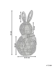 LED Decoration Rabbit NAUVO PE Rattan Brown_1182554