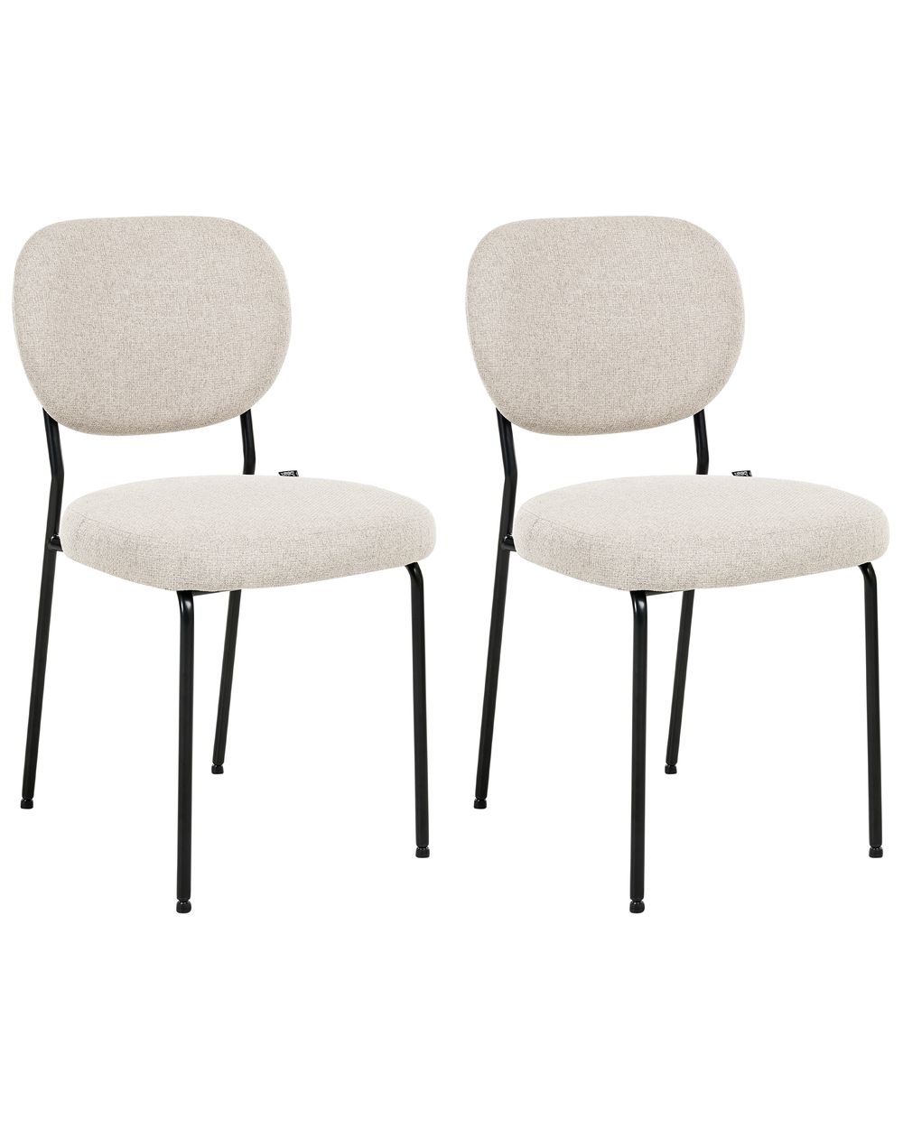 Sett med 2 spisestoler LOLETA Lys beige