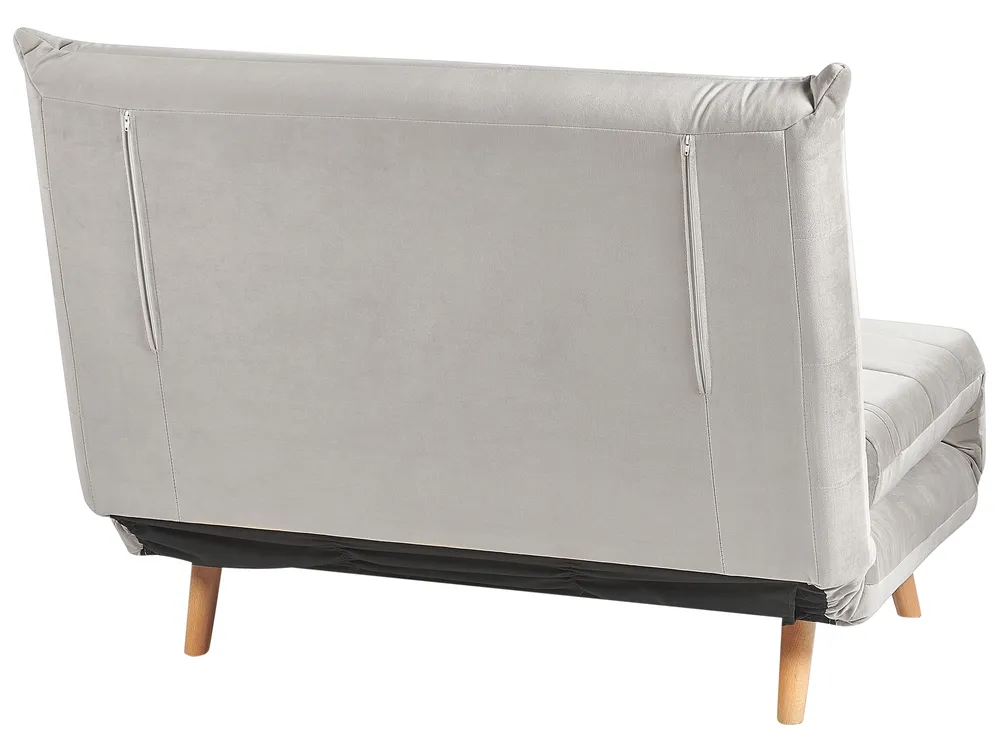 Single Sofa Bed SETTEN Velvet Light Grey_875015