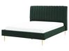 Bed Velvet MARVILLE 160 x 200 cm (EU King Size) Emerald Green