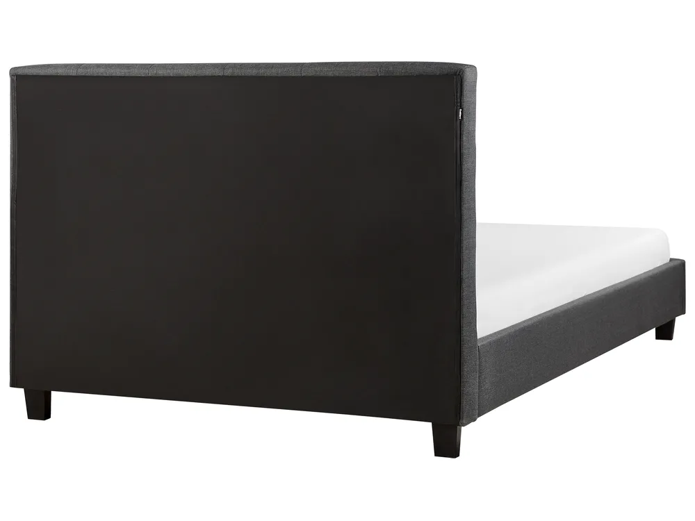 Bed Fabric LA ROCHELLE 140 x 200 cm (EU Double) Dark Grey_744994
