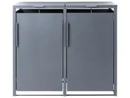 Skydd till dubbel soptunna 480 L PIACENZA Metall Mörkgrå_1073506