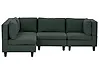 Modular Corner Sofa 4 Seater UNSTAD Fabric Dark Green Right Hand