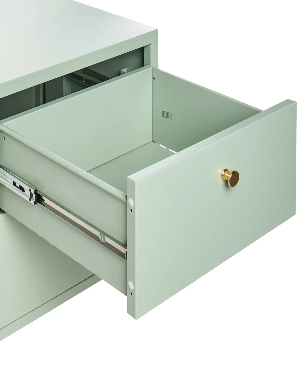 2 Drawer Bedside Table KYLEA Metal Mint Green_1053249