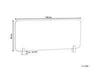 Desk Screen WALLY 160 x 40 cm Light Grey_800715