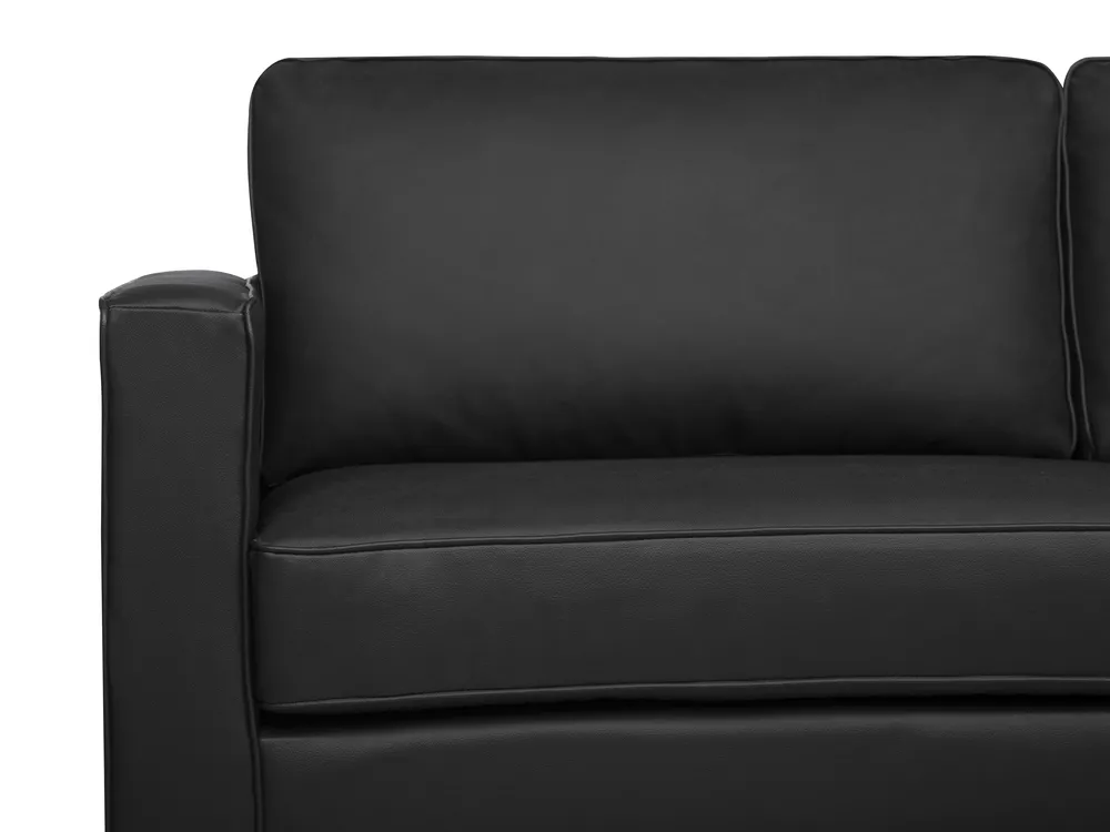 Sofa 3 Seater SAVALEN Leather Black_723697