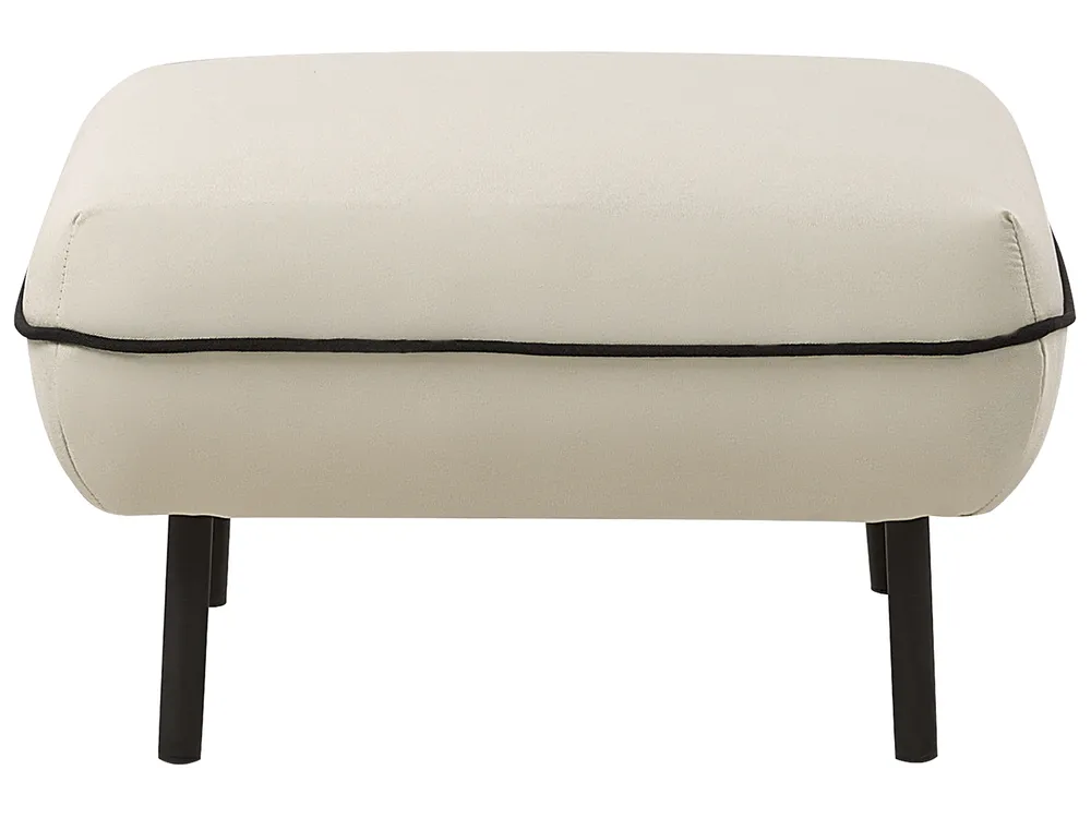 Sofa 3 Seater TONSBERG with Ottoman Fabric Light Beige_927334