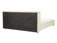 Bed Corduroy LINARDS 160 x 200 cm (EU King Size) Beige_876122