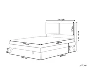 Sänky ISTRES 160 x 200 cm Luonnollinen saarniviilu_912587