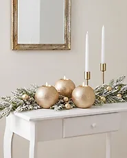 Set of 3 LED Candles AMBROSIA 11 cm Gold_1179100