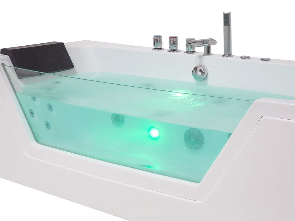 Corner Hot Tub with LED SAMANA 1620 x 760 mm White_762979