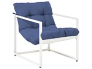 Trädgårdssoffgrupp med bord 4-sits GARDA Metall Blå_1021332