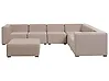 Ulkokulmasohva ja rahi 7-istuttava AREZZO modulaarinen Beige Vasen