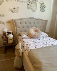 Bed Velvet METZ 90 x 200 cm (EU Single) Beige_905210