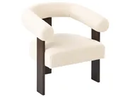 Living Room Set ILBRO Boucle Off-White/ Dark Brown_985002