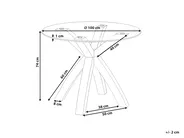 Matbord YAPP Ljusbrun 100 cm 100 cm Härdat glas_1027517