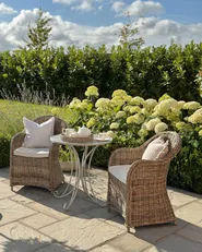 Set of 2 Garden Armchairs with Cushions SUSUA Rattan Natural_930004