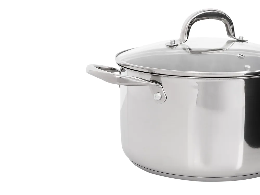 7 Piece Cookware Set PRIMECOOK Stainless Steel Silver_1043370