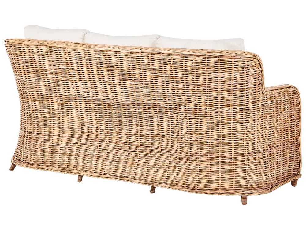 Garden Sofa Set 5 Seater ALESSANO Rattan Natural_928587