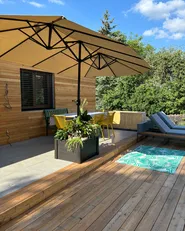 Patio Parasol 460 cm SIBILLA Beige_927439