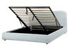 Ottoman Bed BLAGNAC Chenille Light Blue 160 x 200 cm (EU King Size)