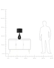 Table Lamp SANTEE Porcelain Black_753089