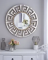 Seinäpeili FLERS 70 cm 70 cm Metalli Kulta_1176418