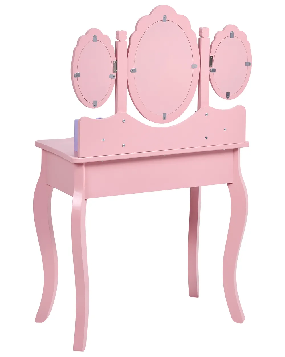 Kids Vanity Table with Chair ROSABELLE Pink_1083545