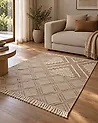 Rug KACEM Beige 140 x 200 cm Cotton
