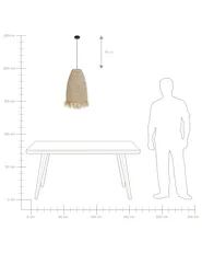 Pendant Lamp TUTONG Wicker Natural_913692