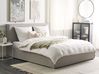 Ottoman Bed MOISSAC Fabric Light Grey 180 x 200 cm (EU Super King)