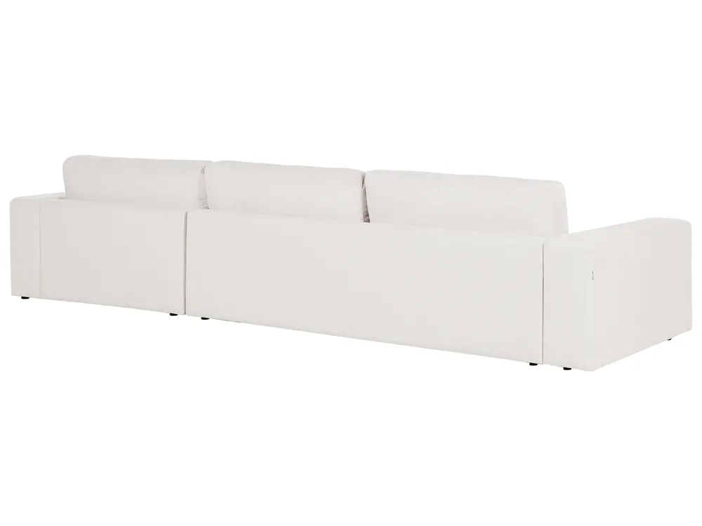 Corner Sofa 5 Seater LOFOTEN Fabric Off-White Left Hand_900514
