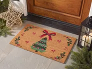 Dörrmatta BRIVANO Flerfärgad 45 x 75 cm Julmotiv Kokosfiber_1094531