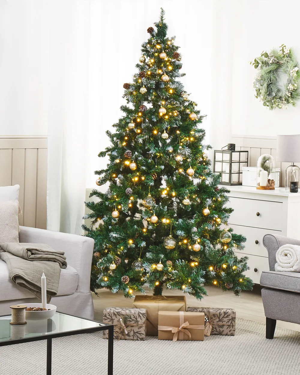 Artificial Christmas Tree LED PALOMAR 210 cm Green